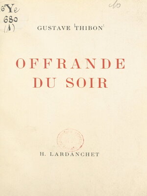 cover image of Offrande du soir